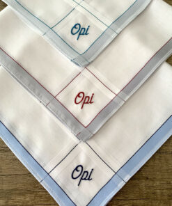 Ehrlich & Geradlinig - Stofftaschentuch für Herren mit Wort Opi
