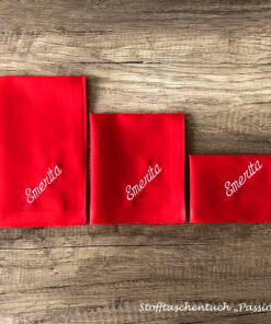 Passion - Stofftaschentuch für Damen mit Vorname Emerita