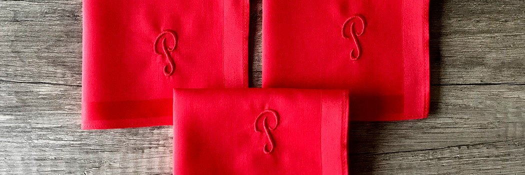 Passion - Stofftaschentuch für Damen mit Monogramm P
