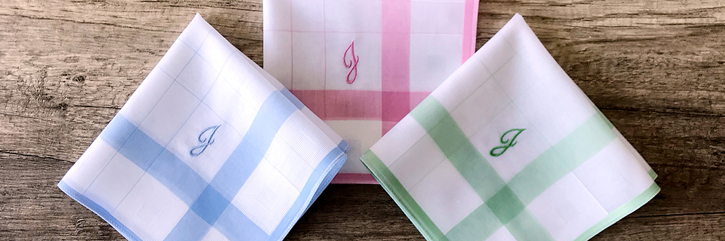 Sommerbrise - Stofftaschentuch für Damen mit Monogramm J
