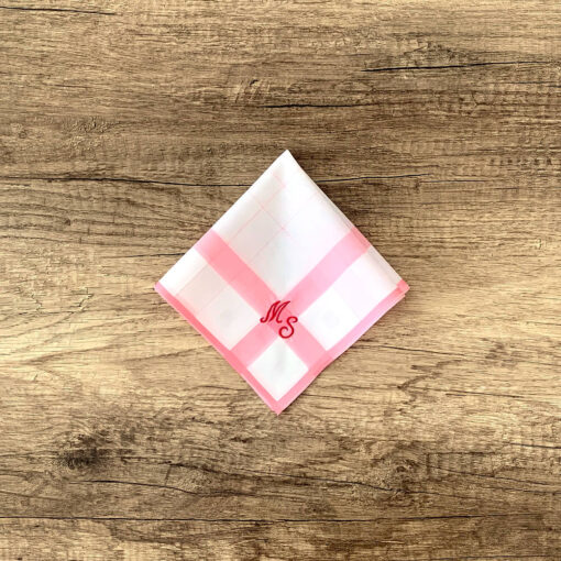 Sommerbrise rosa | Stofftaschentuch für Damen mit Initialen MS