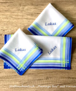 Teenage Boy - Stofftaschentuch für Kinder und Jugendliche mit Vorname Lukas