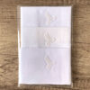 Satinrand - Stofftaschentuch für Damen - Monogramm M