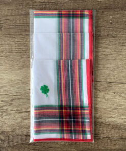 Wildfang - Stofftaschentuch für Damen mit grünem Kleeblatt