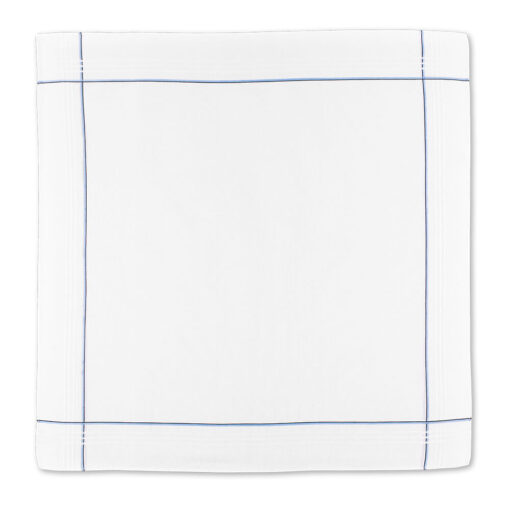 Sportliche, feine Linien - Stofftaschentuch für Herren (offen/blau)