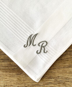 Revival - Stofftaschentuch für Herren mit Initialen 