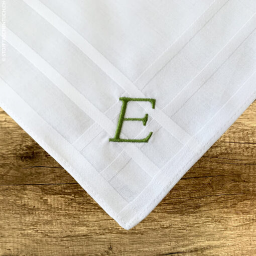 Chambray | Stofftaschentuch für Herren mit Monogramm "E"