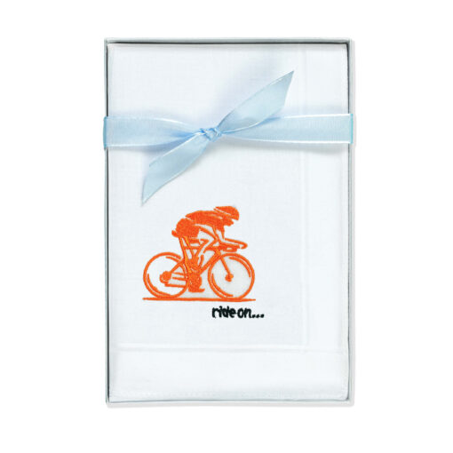 Happy Biker | Stofftaschentuch orange / schwarz